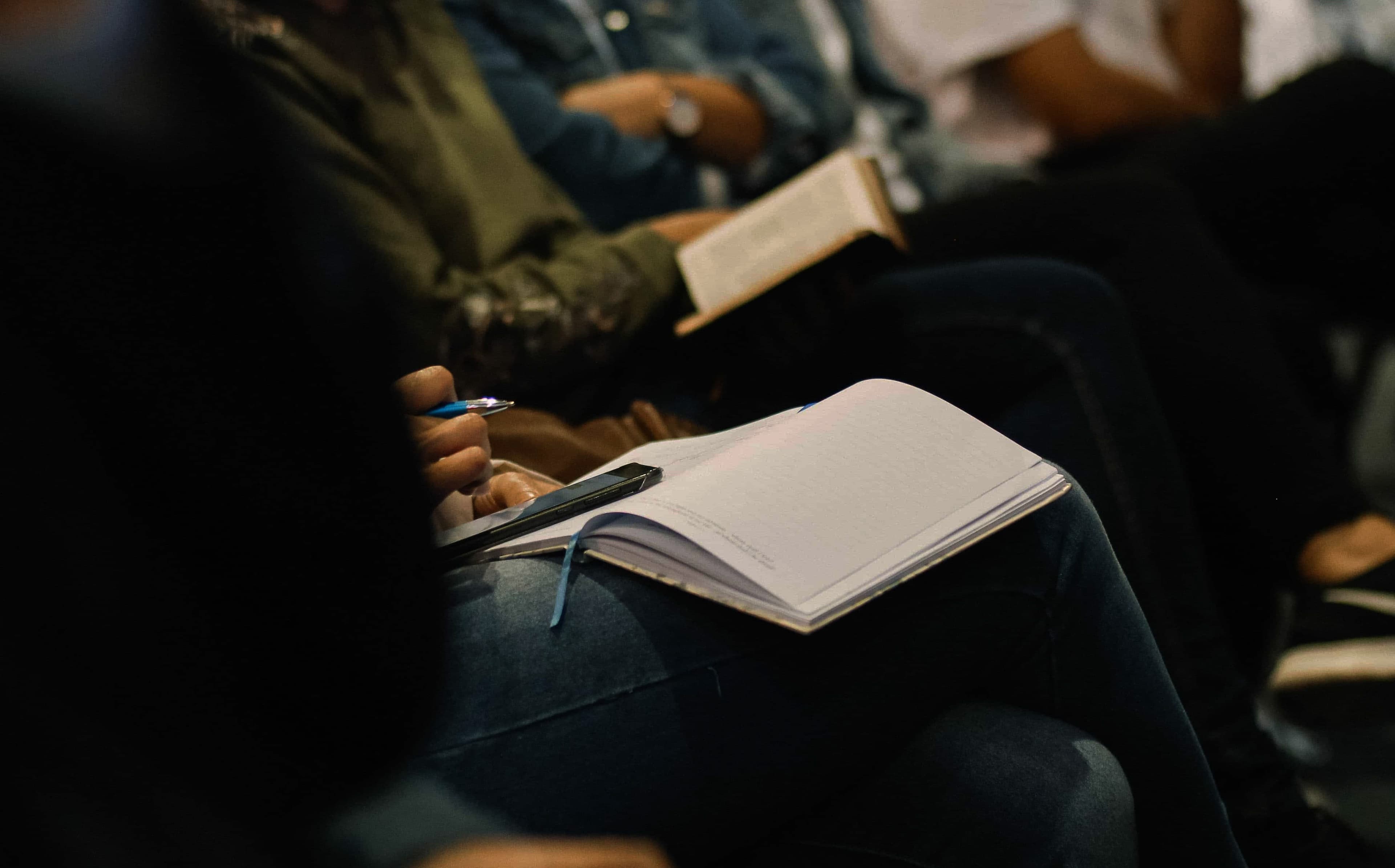 Church community members gathered in ministry and fellowship.